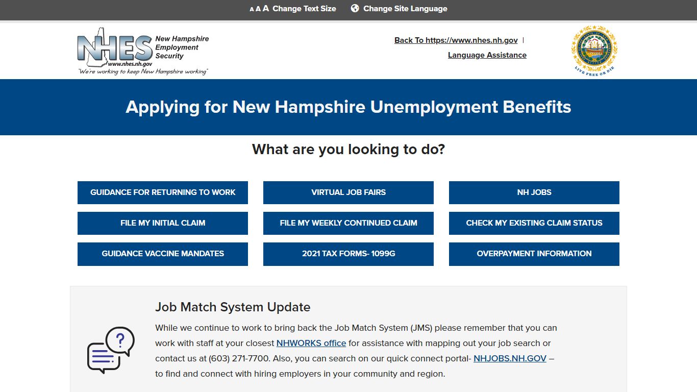 Welcome | NH Unemployment Benefits